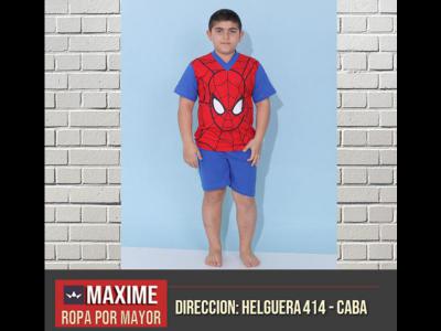 Varios  Maxime Artículo 601 Pijamas para Niños Jersey con Estampa Hombre Araña - Maxime Pijamas para Niños